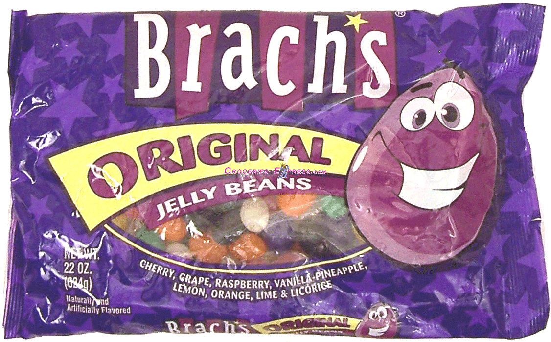 Brach's original jelly beans; cherry, grape, raspberry, vanilla-pineapple, lemon, orange, lime, licorice Full-Size Picture